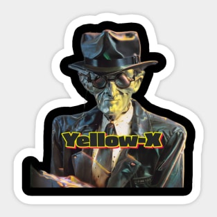 A Yellow-X Man in Black Sticker